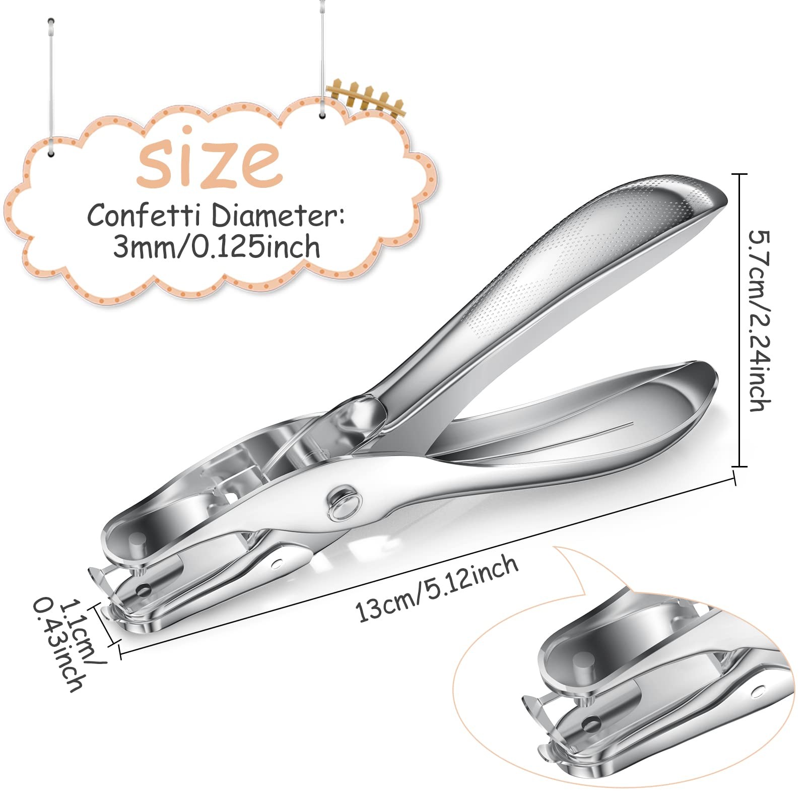 Yexiya 20 Pcs Single Hole Punch Circle Small 1/8 inch One Hole Punch Bulk for...