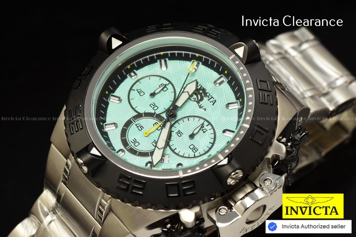 INVICTA 腕時計 クォーツ クロノグラフ SUBAQUA 47916 Invicta Subaqua Noma IV 50mm Men Chronograph Turquoise Dial Silver