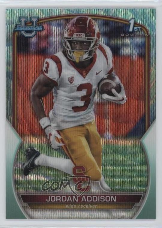 2022 Bowman U Chrome Aqua Wave Refractor 92/299 Jordan Addison #36 04tk