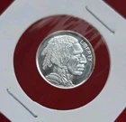 American Buffalo Nickel Design - 1/10 troy oz .999 Fine SILVER Mini Coin Round