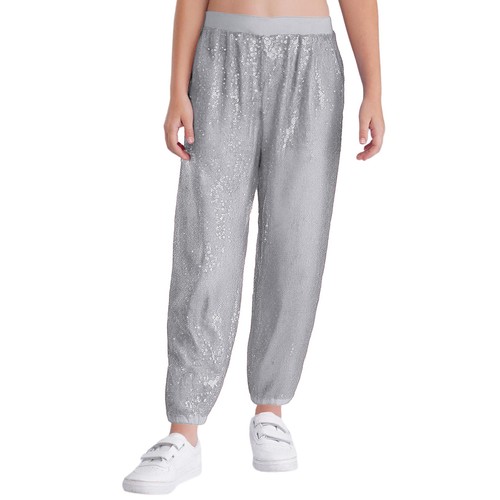 Girls Sequin Jazz Modern Hip Hop Dance Pants Sweatpants Performance Trousers - Picture 8 of 33