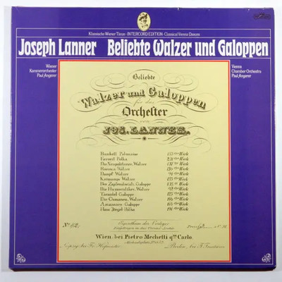Josef Lanner Beliebte Walzer Und Galoppen NEAR MINT Intercord 2xVinyl LP
