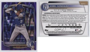 2025 Bowman Chrome Prospects Purple RayWave Refractor /250 Asbel Gonzalez #BCP-4