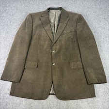 M&S Jacket Mens UK 44 Brown Corduroy Blazer Sports Coat Needle Cord Collezione