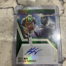 2020 Panini Recon Glorified Signatures Green 3/5 Myles Turner #GS-MYT Auto