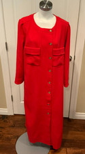 Tuckernuck Red Barnett Long Sleeve Midi Dress, Size XXL NEW $298