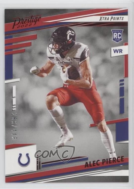 2022 Panini Prestige Rookies Xtra Points Red 286/449 Alec Pierce #376 15t1