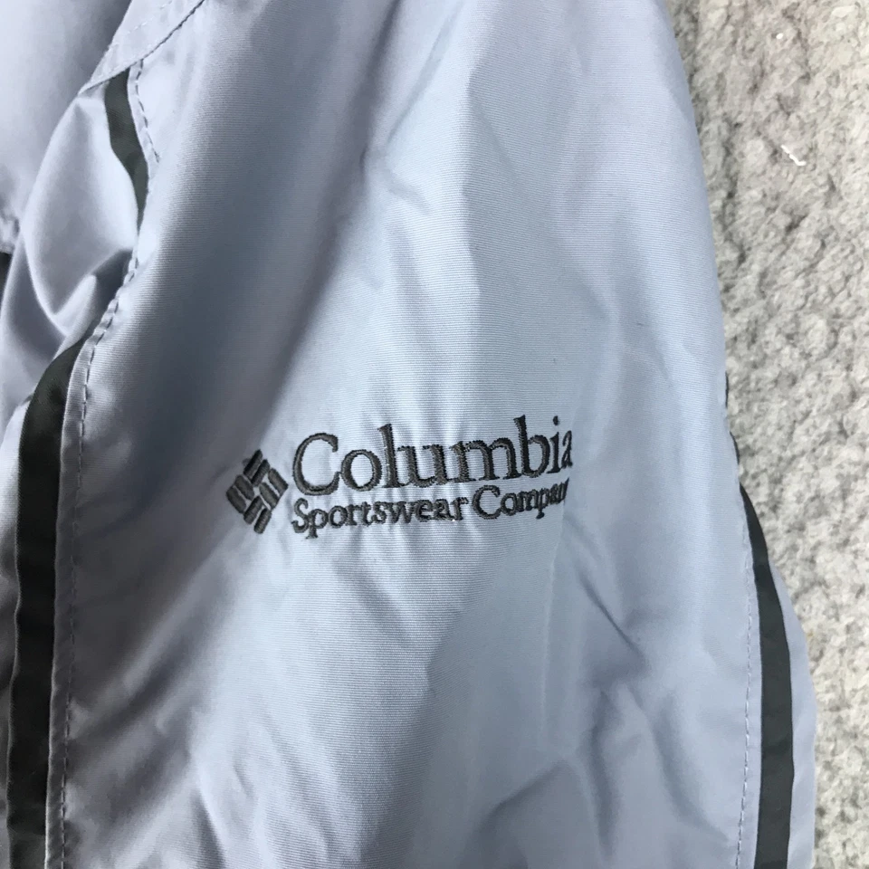 Chaqueta Columbia Mujer Mediana Azul Gris Cape Ridge Capucha Parka Abrigo Impermeable Foto 2 de 4