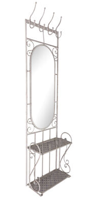Garderobe Metall Wandgarderobe Landhausstil Flurspiegel Wandhaken Kleiderhaken