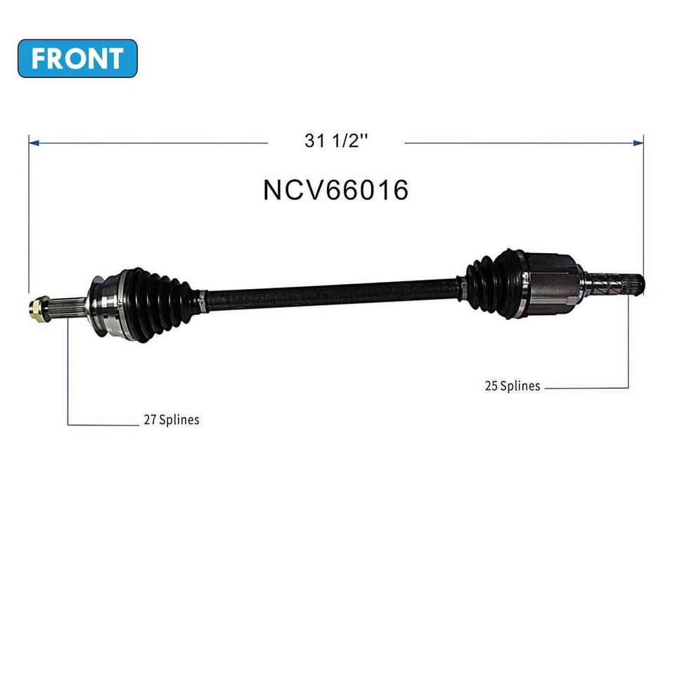 Front CV Axle Shafts for 2016-2021 Subaru WRX STI 2008-2014 Subaru Impreza 2.0L Foto 2 de 4