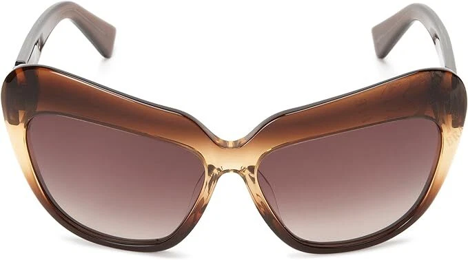 Gafas de sol para mujer Diesel DL0047 50F marrón ojo de gato marrón degradado 59-14-135 mm Foto 2 de 3