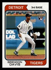 Brendon Davis RC 2023 Topps Heritage #67 Rookie Detroit Tigers Mint