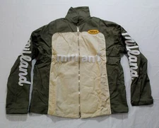 Mifland Men's Double-Zip Racing Moto Jacket MP7 Olive / Beige / White Size 2XL