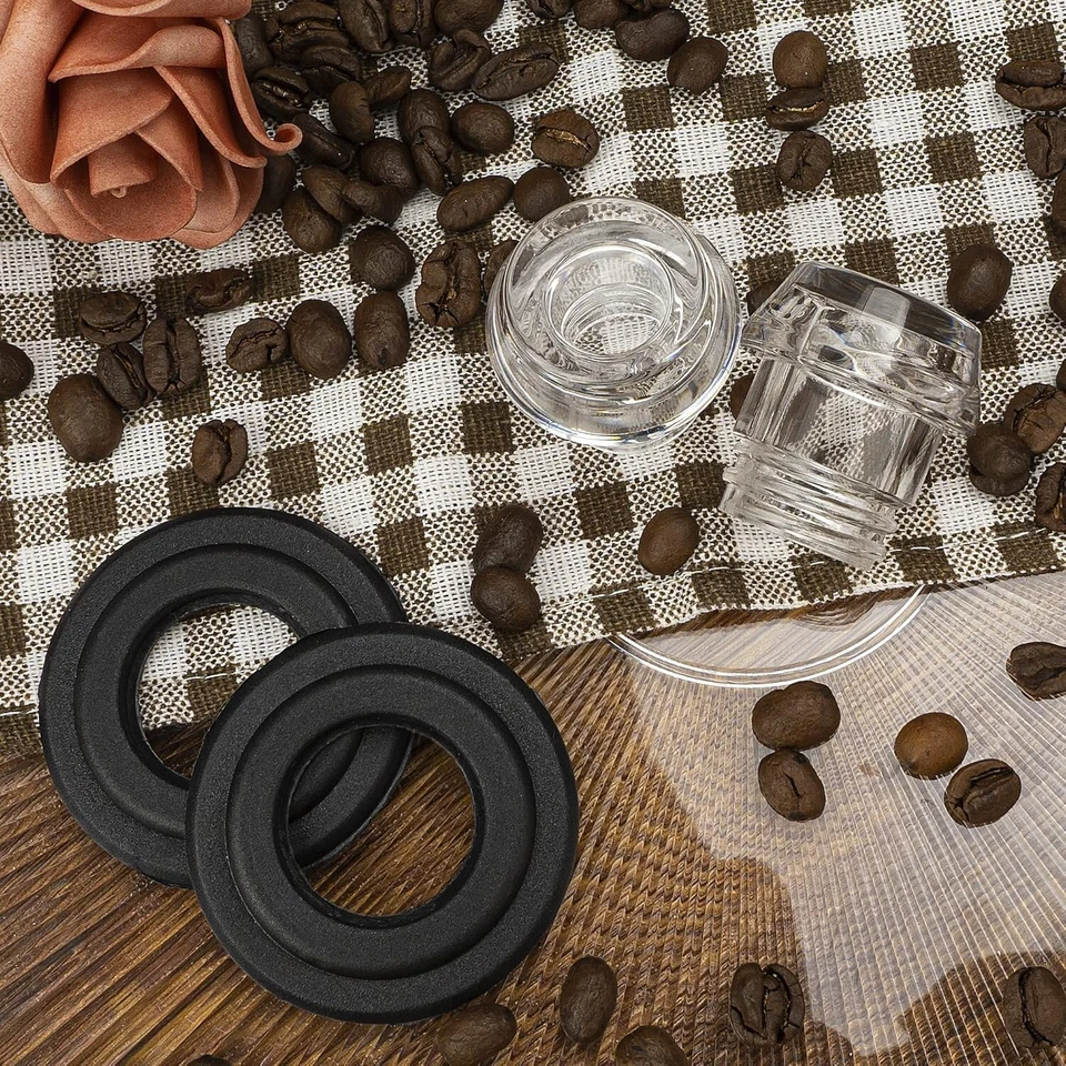 Perilla de percolador de café superior y anillo de lavadora - 2 juegos de piezas de repuesto para Campin Foto 4 de 4