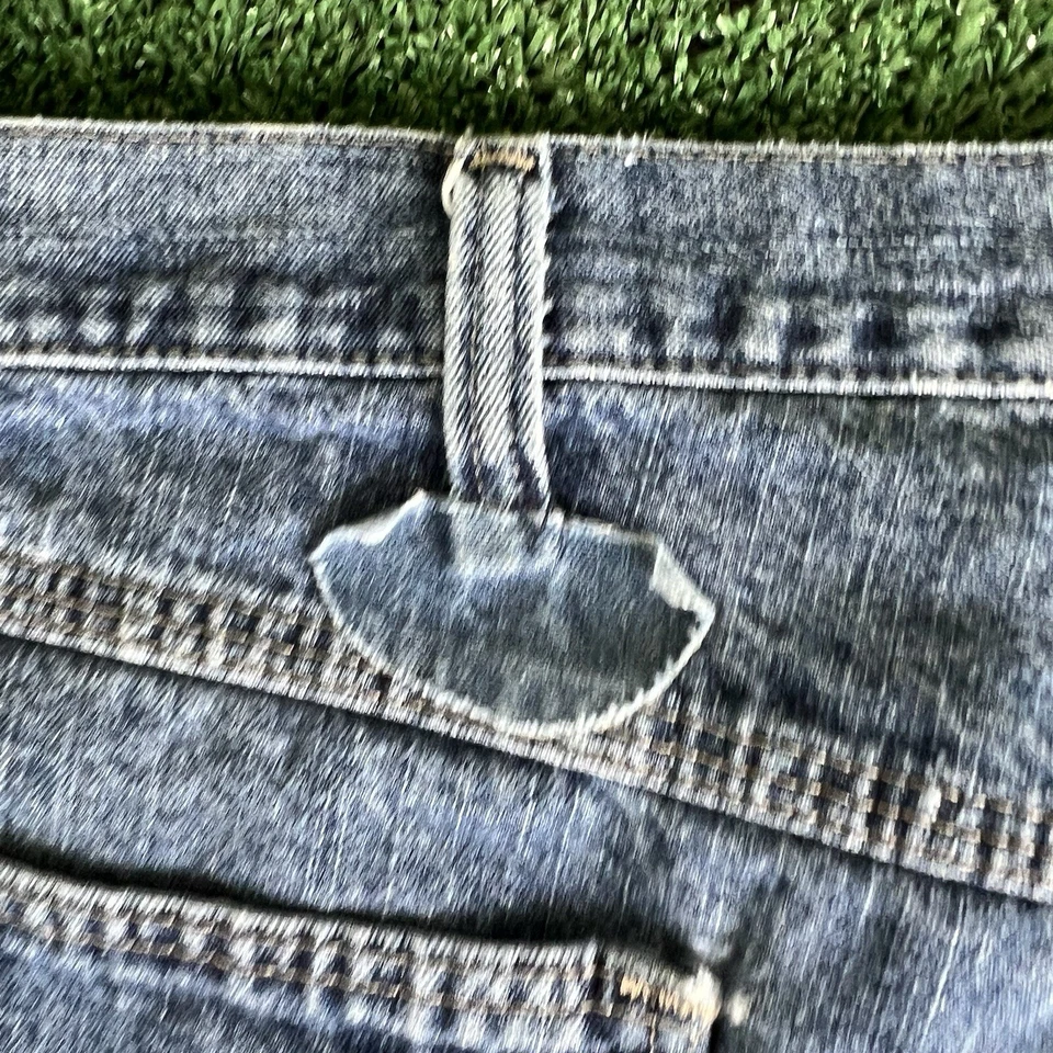 Винтажный 90-х годов Y2K мужской мешковатые плотник коньков синий джинсовой ткани шорты 37 x 10» JNCO стиль - Изображение 3 из 4