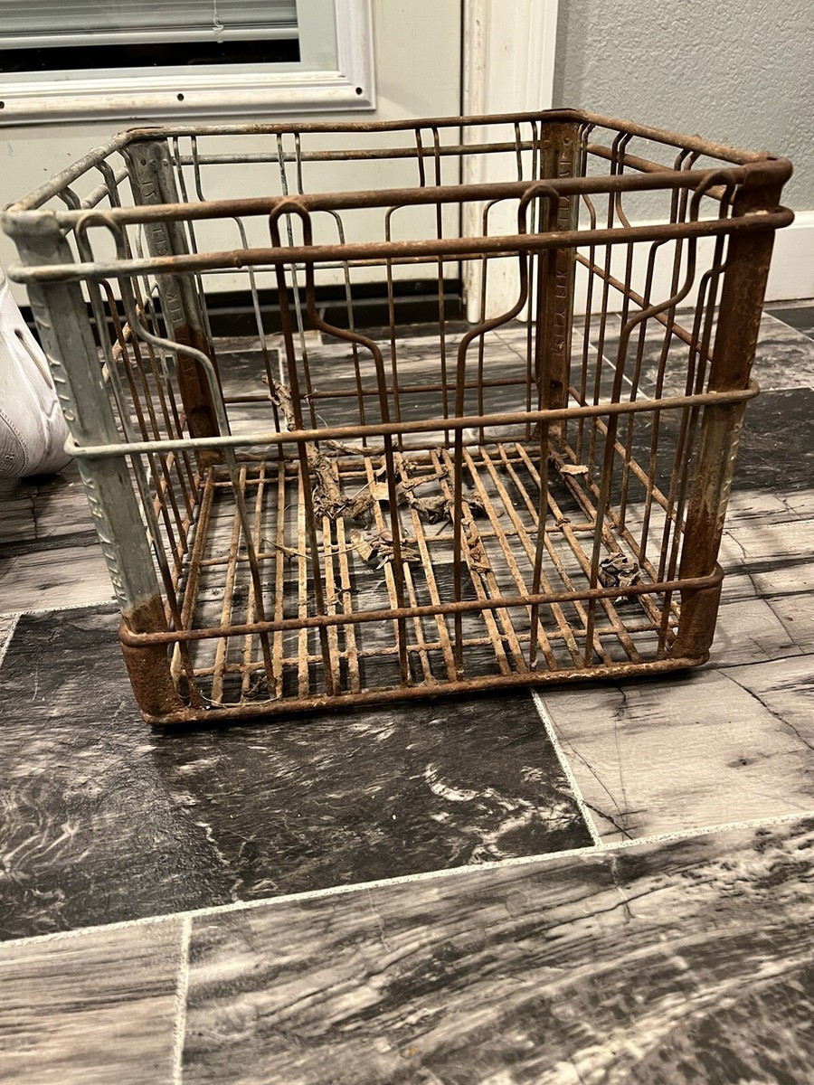 vintage wire milk crate | eBay