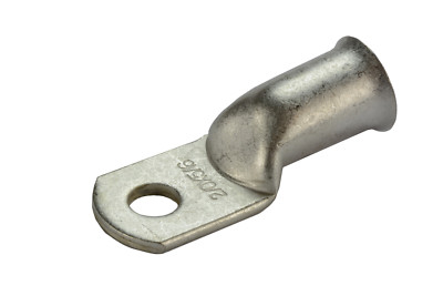 50-Pack 2 AWG Ring Terminals – 5/16" Hole, Tin-Plated Copper, Uninsulated