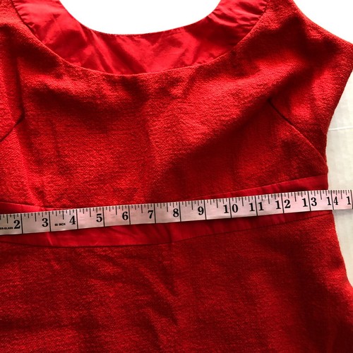 NEW Anthropologie Maeve 6 Scoop Neck Mini Dress Sleeveless Red Holiday Cocktail - Picture 12 of 16