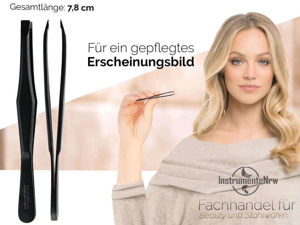 Profi Zupfpinzette Solingen Augenbrauen Solinger Pinzette 8 cm Made in Germany - Bild 3 von 4