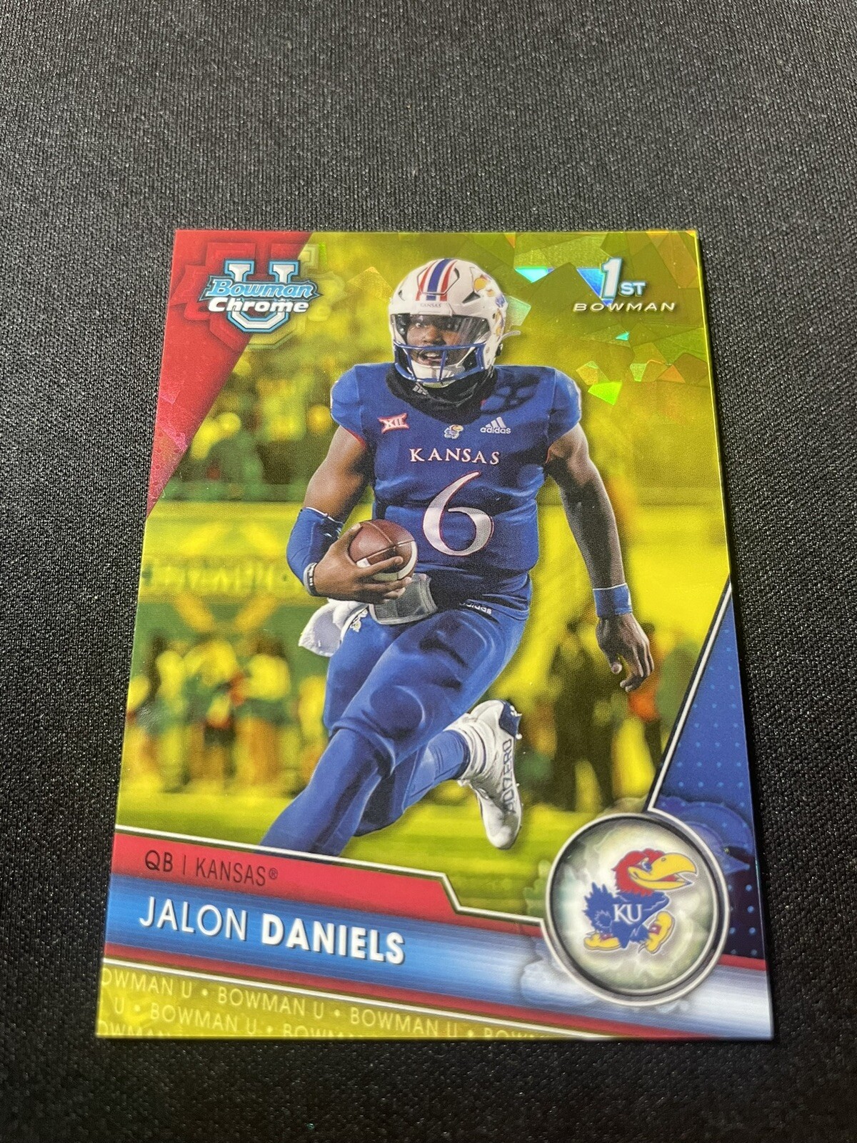 2023 Bowman University Chrome Sapphire Jalon Daniels Yellow Refractor /75 #173