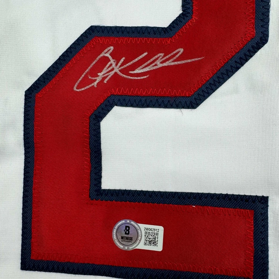 Autographed/Signed Corey Kluber Cleveland White Baseball Jersey Beckett BAS COA - Image 3 of 4