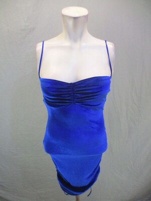 NWT Pretty Little Thing Size 6 Womens Adjustable Length Cami Velvet Dress 221