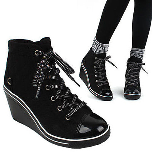 lace up sneaker wedges