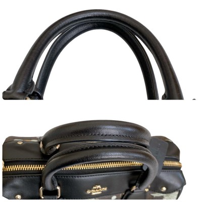 COACH Baseman Shoulder Bag 2way Leather Women 