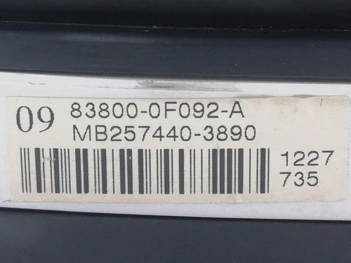 838000F092A Cuadro Instrumentos para TOYOTA COROLLA VERSO (R1) 2007 1362140 - Imagen 7 de 10