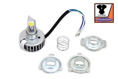 White LED H4 Replacement Bulb Kit Chopper Springer Softail Rigid | eBay