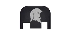 SPARTAN HELMET Engraved Slide Back Plate Aluminum Made USA for Glock Gen 1-4