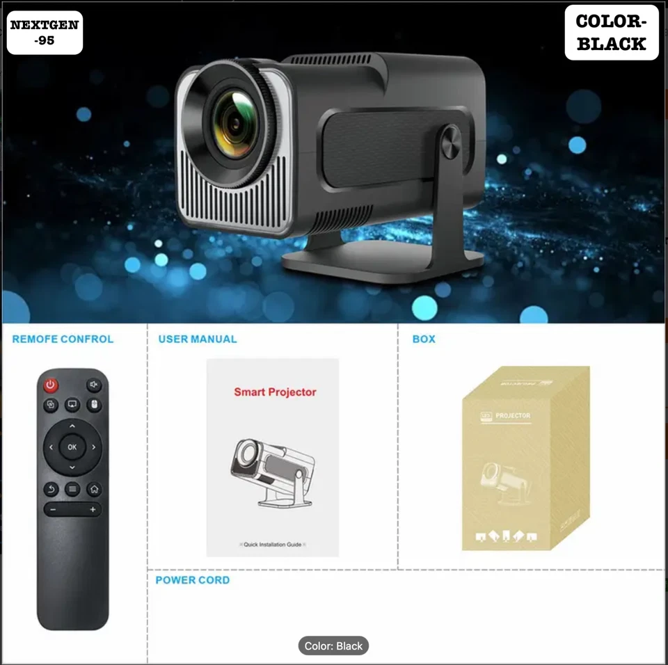 HY320 4K Android 11 Projector  1080P 390ANSI Dual Wifi6 BT5.0 HY320 MagCubic NXT - Image 4 of 4