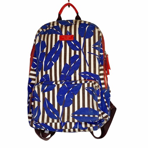 henri bendel striped canvas backpack