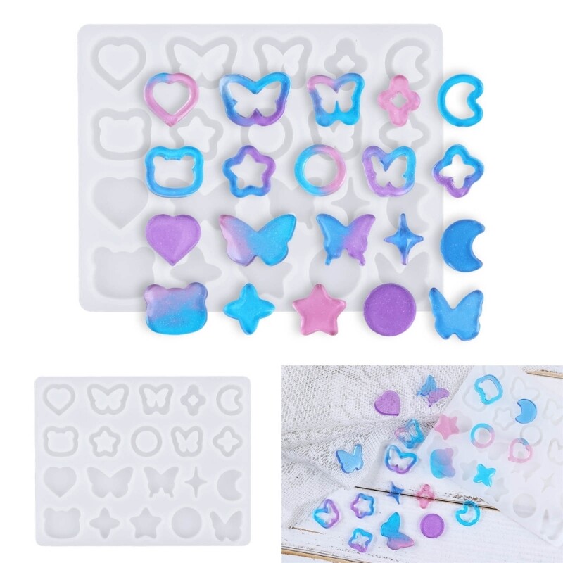 Heart Shaker Filler Epoxy Resin Silicone Mold for DIY Craft