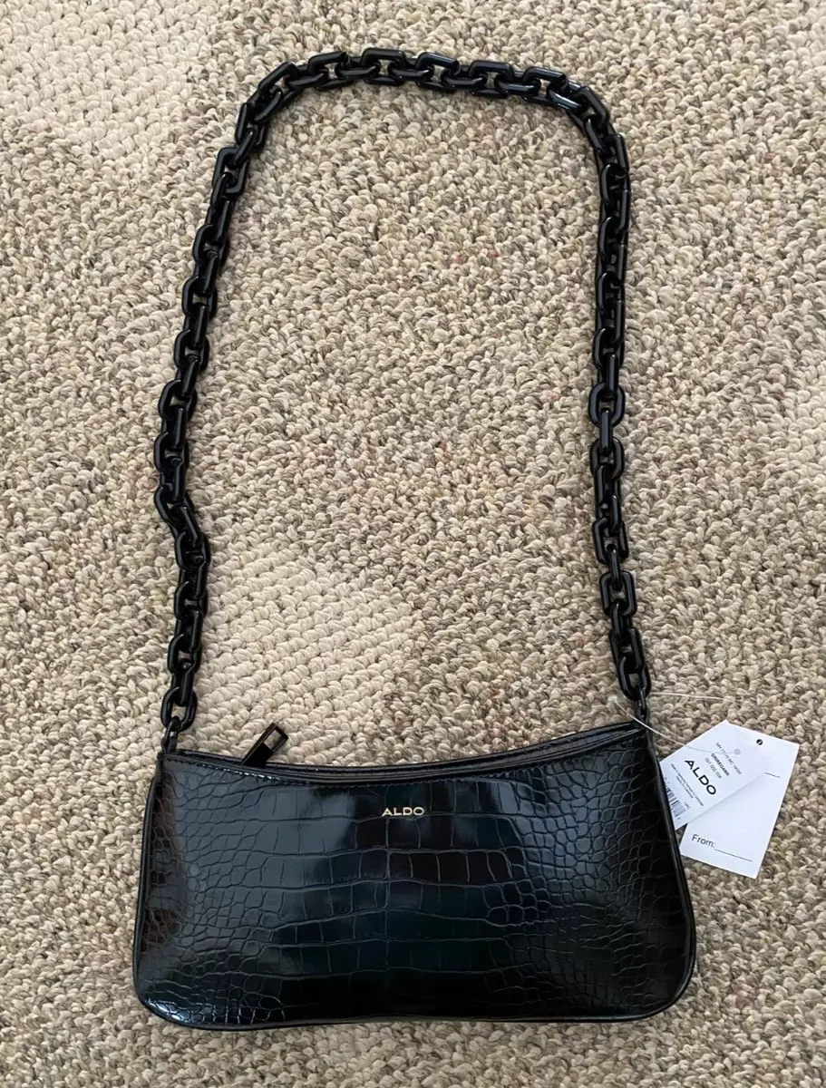 Aldo black shop leather bag