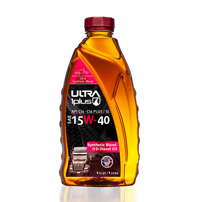 Ultra1Plus SAE 15W-40 Synthetic Blend Motor Oil API CI-4/SL CI-4 Plus (Quart)