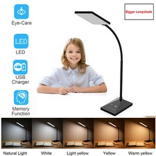12W Desk Lamp 72 LED Touch Sensor Desk Lamp EyeCaring Dimmable Table Lamp 5 Mode