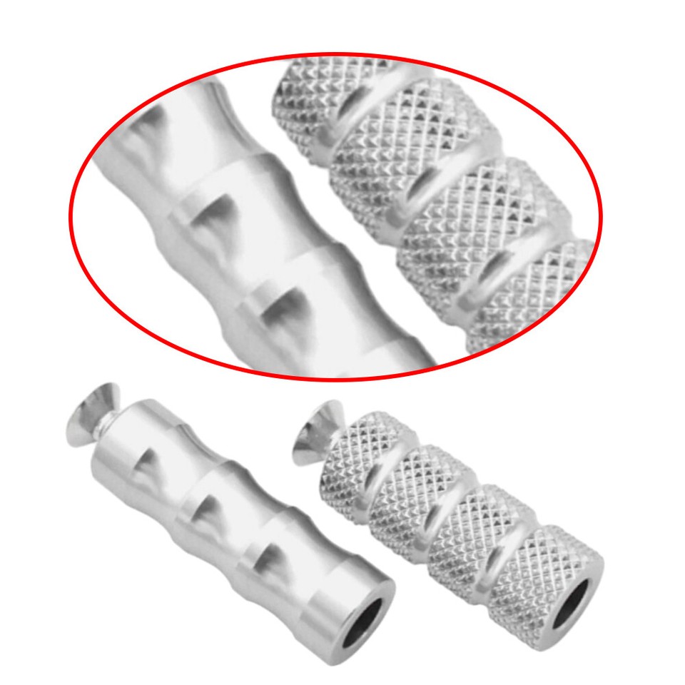 Silver Motorcycle Footrest 6mm Gear Shift Lever Foot Peg Pedal For