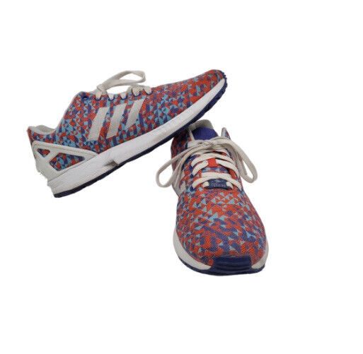 Adidas ZX Flux Weave Athletic Shoes Red Blue Nigh… - image 1