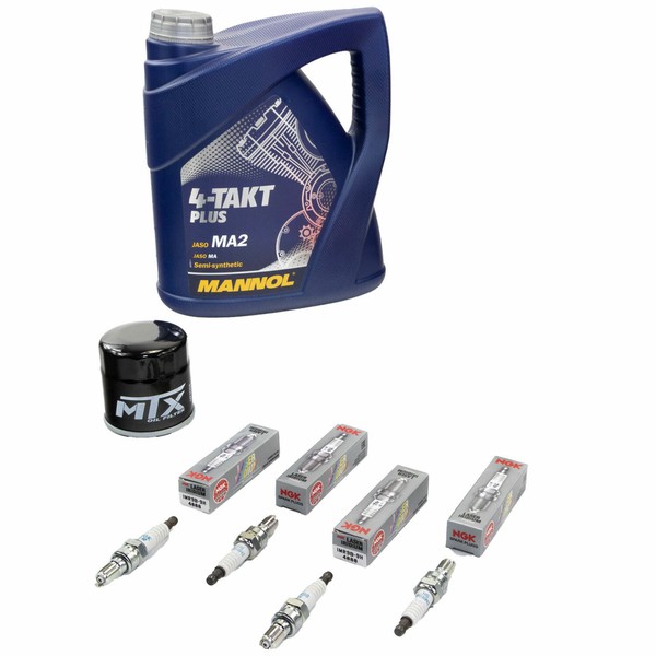 ÖL Set 4L Inspektion FüR Honda VFR 800 V-TEC RC46 2002-2013 ÖLfilter ZüNdkerzen-image
