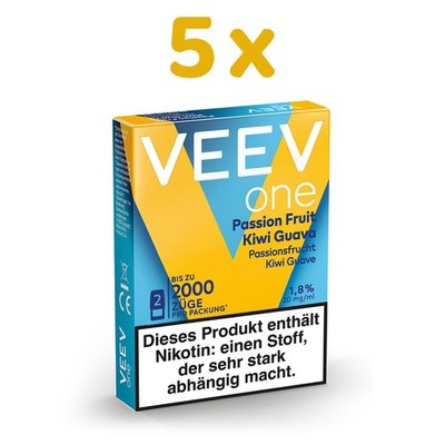 VEEV one Pod PASSION FRUIT KIWI GUAVA 20mg/ml Nikotin 5x 2 Pods