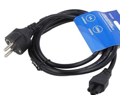 Cable; H03VV-F; 3x0.75mm2; CEE 7/7 (E/F) plug,IEC C5 - SAVKABELCL-81 | EU Stock