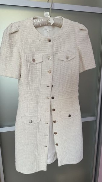 Women Maje Dress White Cotton 38