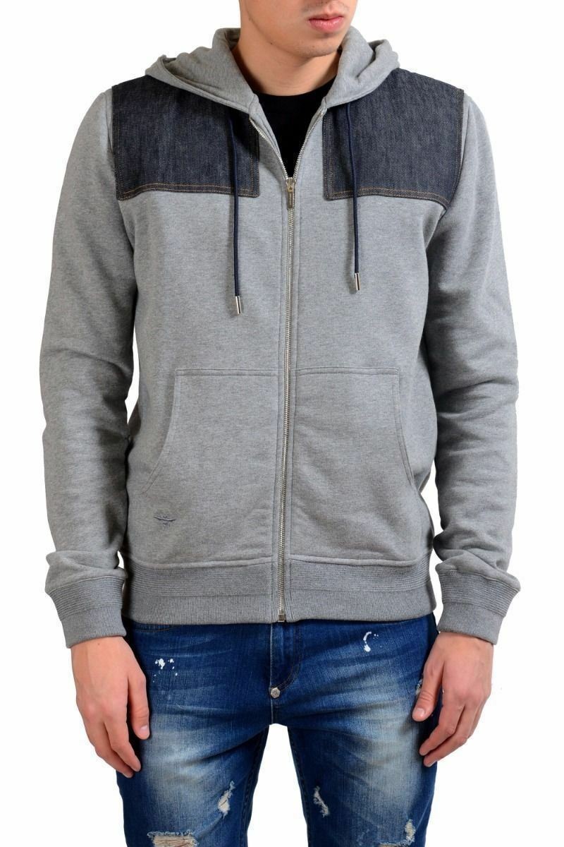 Мужская серая флисовая толстовка Christian Dior с капюшоном на молнии Размер S M L 73590₽