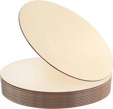 12Pcs 12 Inch Wood Circles for Crafts, Unfinished Blank Wooden Rounds Slice Wood