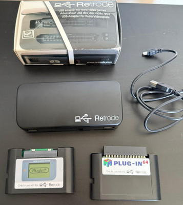 Retrode 2 mit OVP + N64 Plugin + Gameboy GBx Plugin Retro Adapter