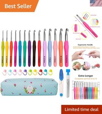 Multicolor Crochet Hook Set with 14 Sizes 2-10mm - Perfect Starter Kit