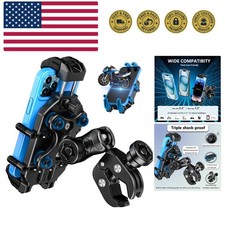 Motorcycle Phone Mount with Vibration Dampener High-Speed Secure Lock, Anti...