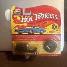 1/64 HOT WHEELS PADDY WAGON 1992 5707 25TH ANNIVERSARY W/COLLECTOR BUTTON BLACK