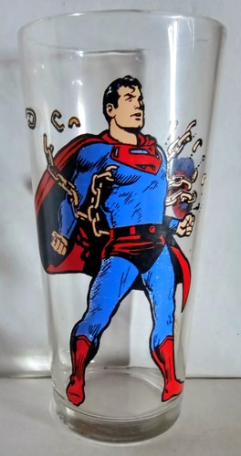 VTG Glass Drinkware Pepsi Collector's Series Superman DC Comics 1975